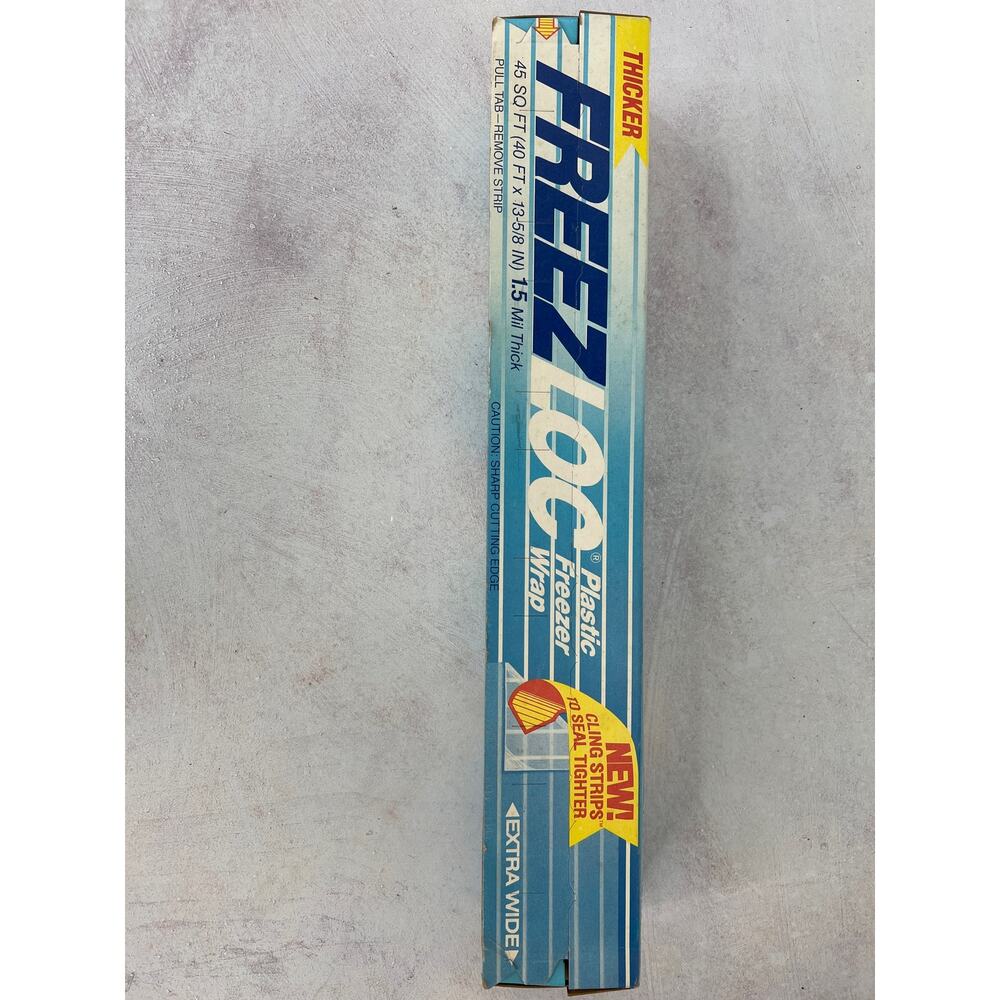 Vintage Freezloc Plastic Freezer Wrap 45 SQ Ft 1.5 Mil Thick